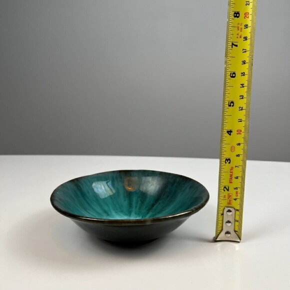 Blue drip glaze small dish bowl oven proof made in Canada - Picture 6 of 6